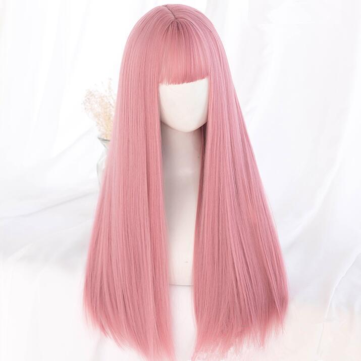 Nibimi lolita sweet daily pink wig NM956