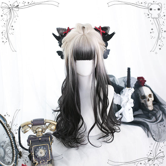 Nibimi Lolita gradient long curly Harajuku wig NM2850