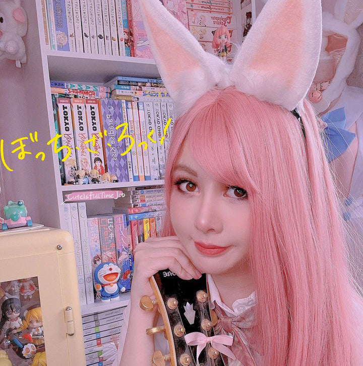 Nibimi lolita sweet daily pink wig NM956